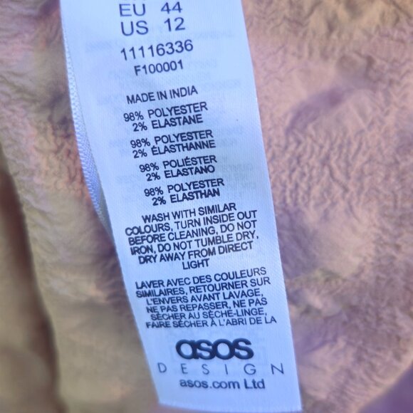 Asos Designs Pink Ruffled Blouse Women's Size 12 - Picture 4 of 4